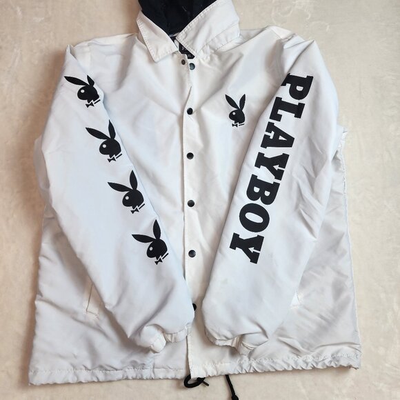 Playboy Large Logo Windbreaker Jacket Mens XL - Picture 6 of 10